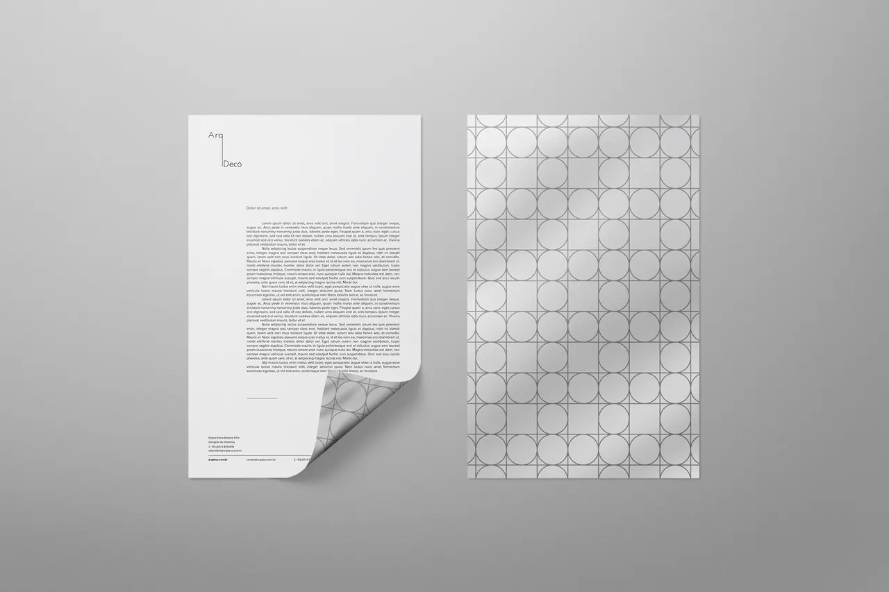 ArqDecô — aplicação 5 da identidade visual