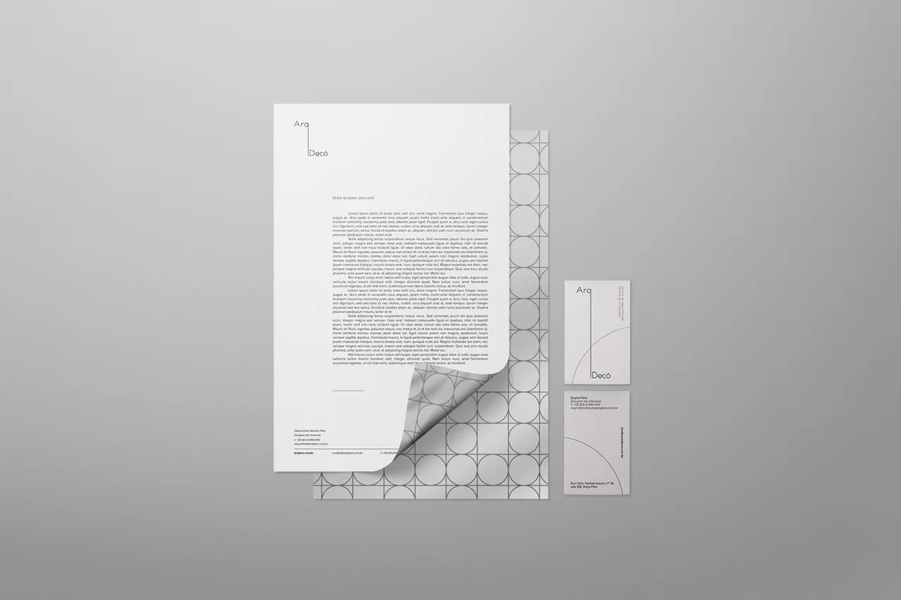 ArqDecô — aplicação 8 da identidade visual