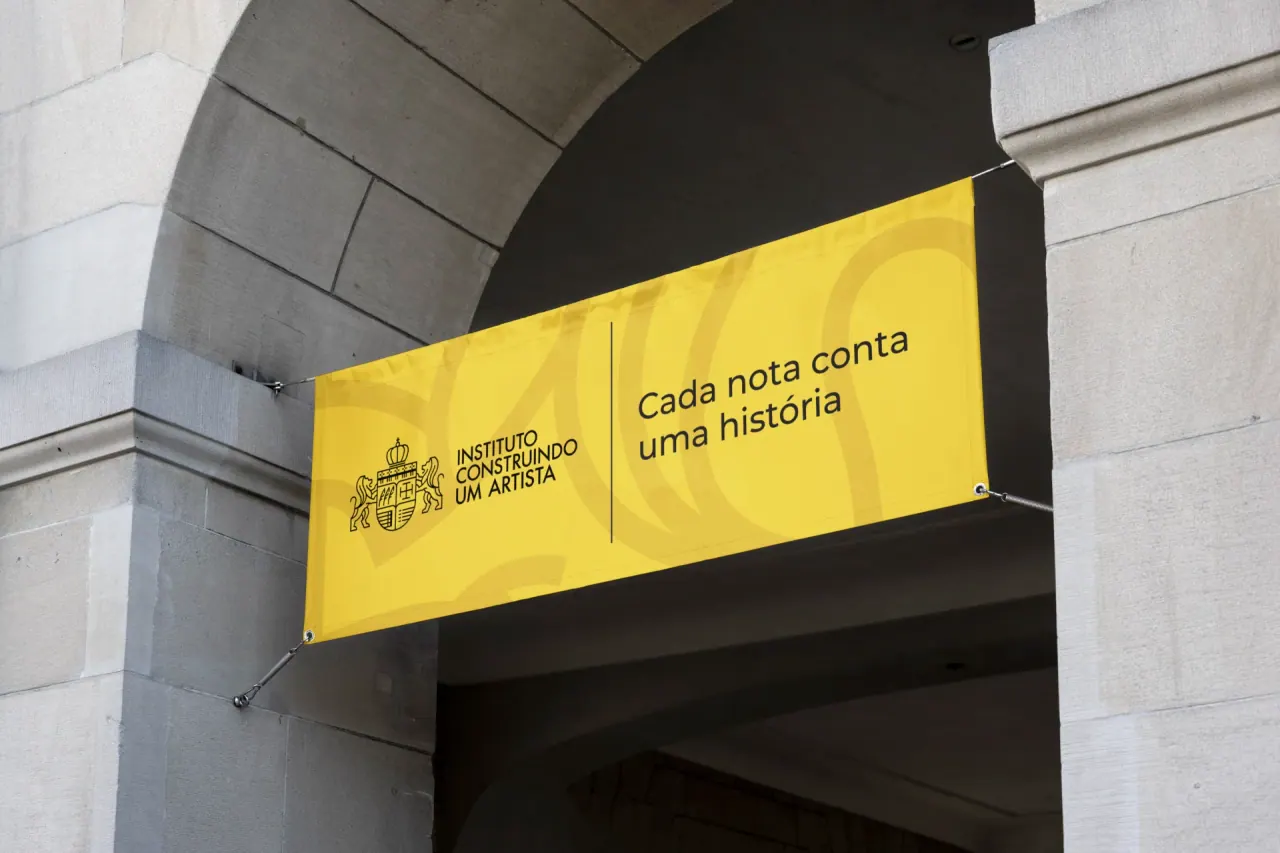 Instituto Construindo um Artista — aplicação 9 da identidade visual