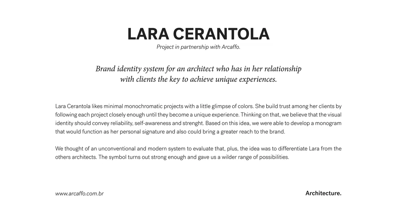 Lara Cerantola — aplicação 2 da identidade visual