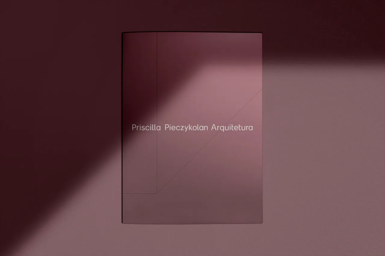 Priscila Pieczykolan Arquitetura — aplicação 9 da identidade visual