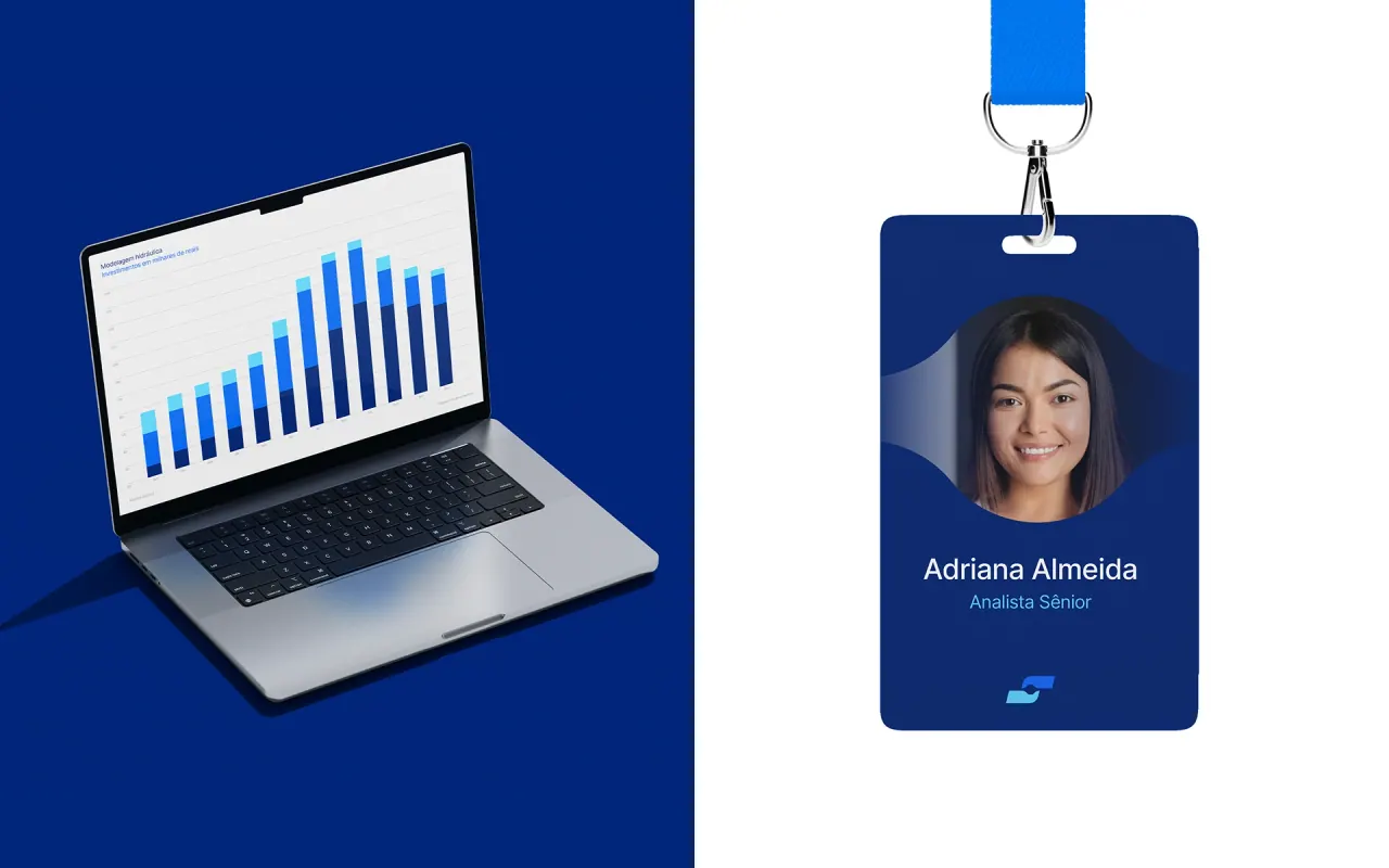 Saneflow — aplicação 4 da identidade visual