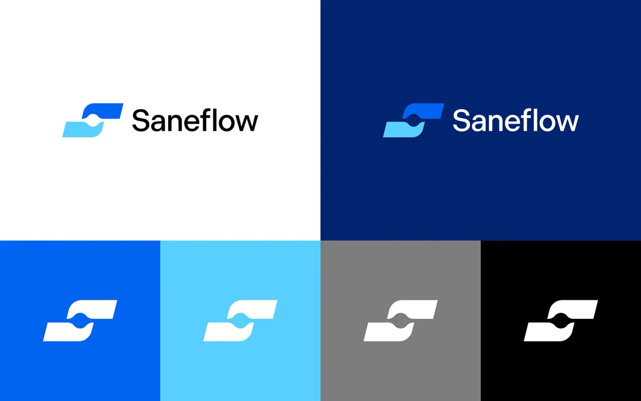 Saneflow — aplicação 5 da identidade visual