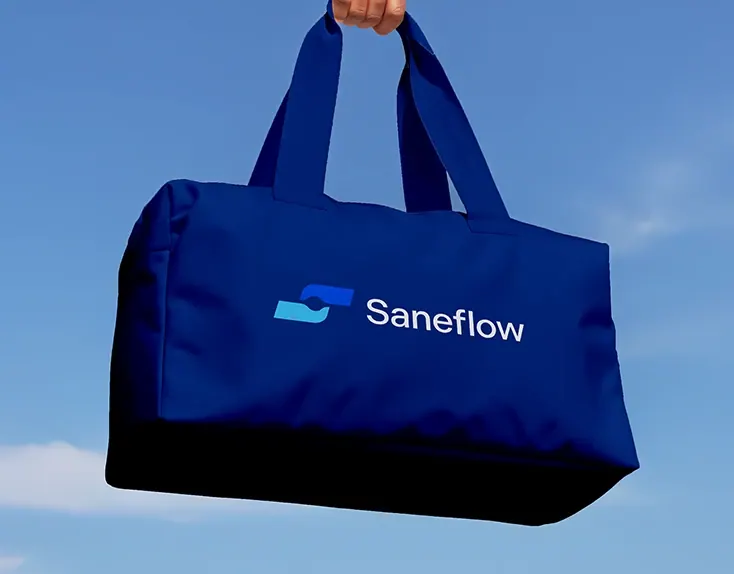 Saneflow — posicionamento e identidade visual por MILME