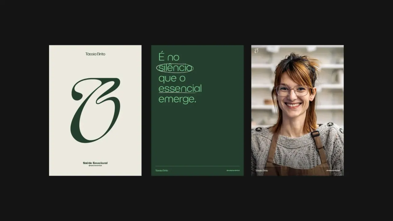 Tássia Brito — identidade visual criada pela MILME
