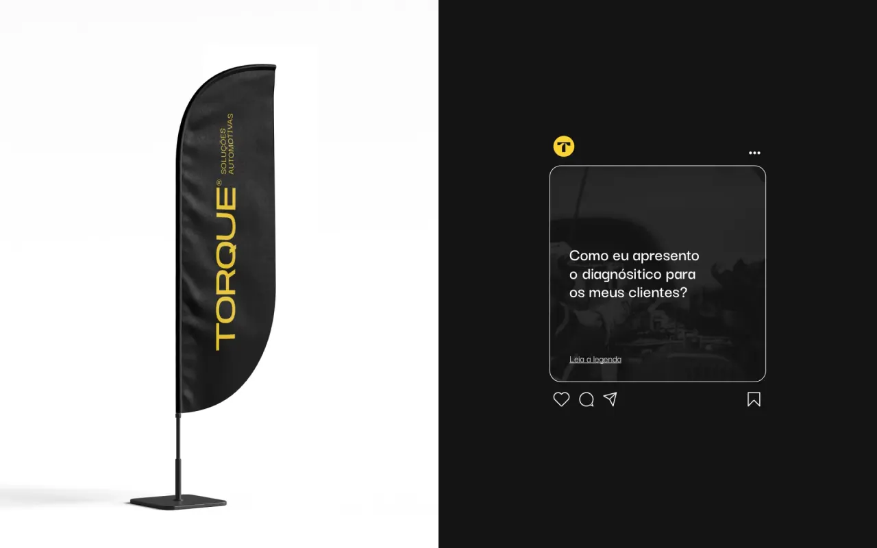 TORQUE Soluções Automotivas — aplicação 11 da identidade visual